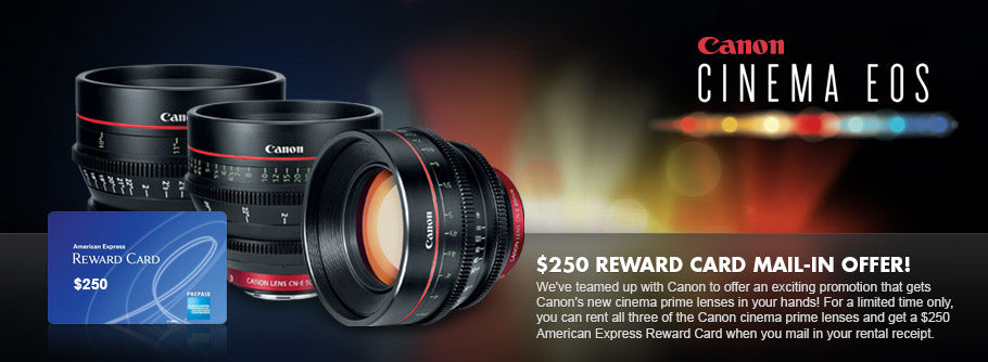 New Canon Cinema Prime Lens Rental Offer