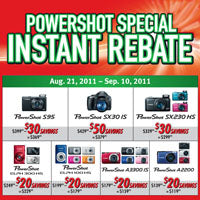 Canon Powershot Instant Rebates