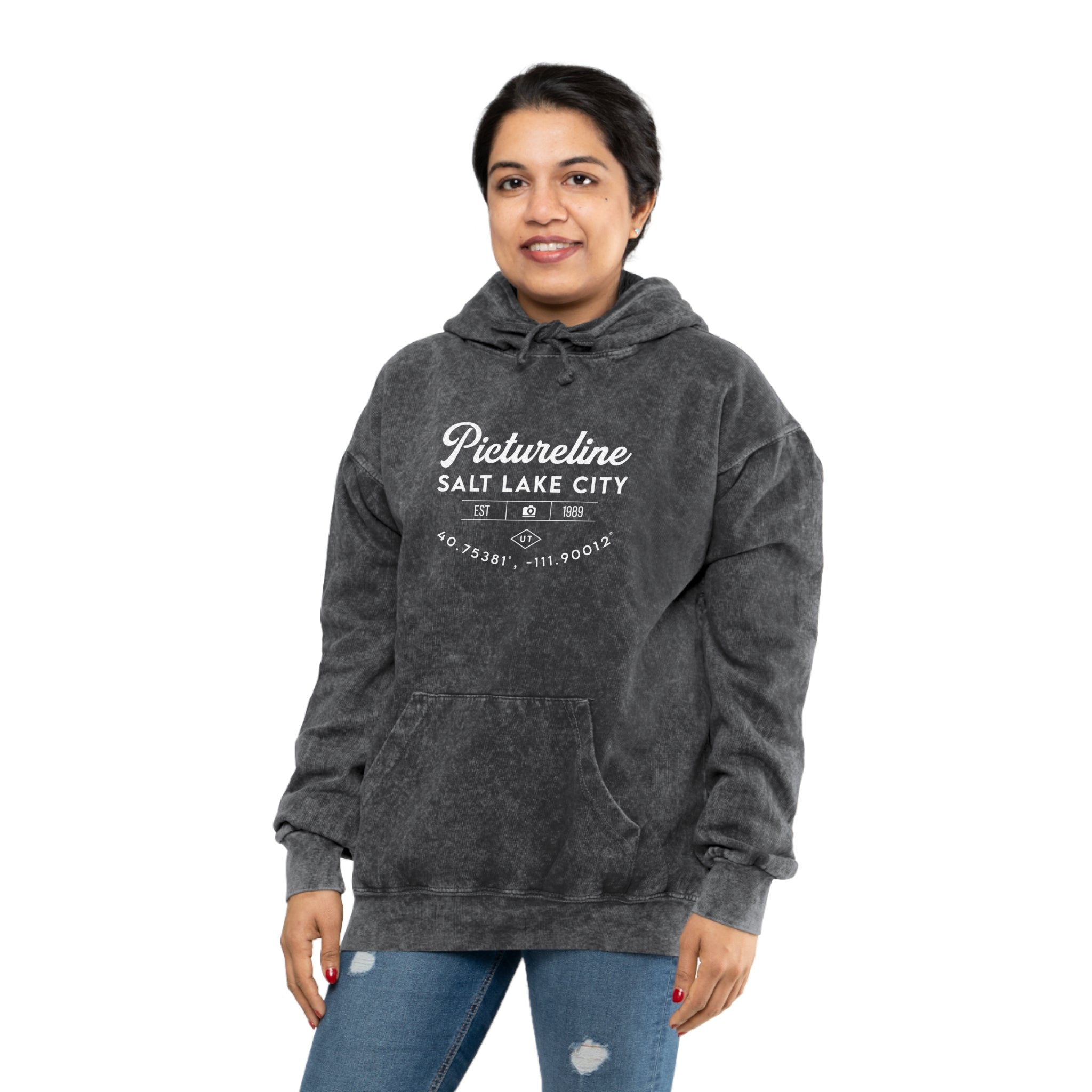 Old School Pictureline Unisex Mineral Wash Hoodie