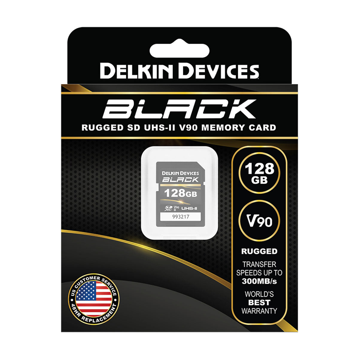 Delkin BLACK 128GB UHS-II SDXC (V90) Memory Card