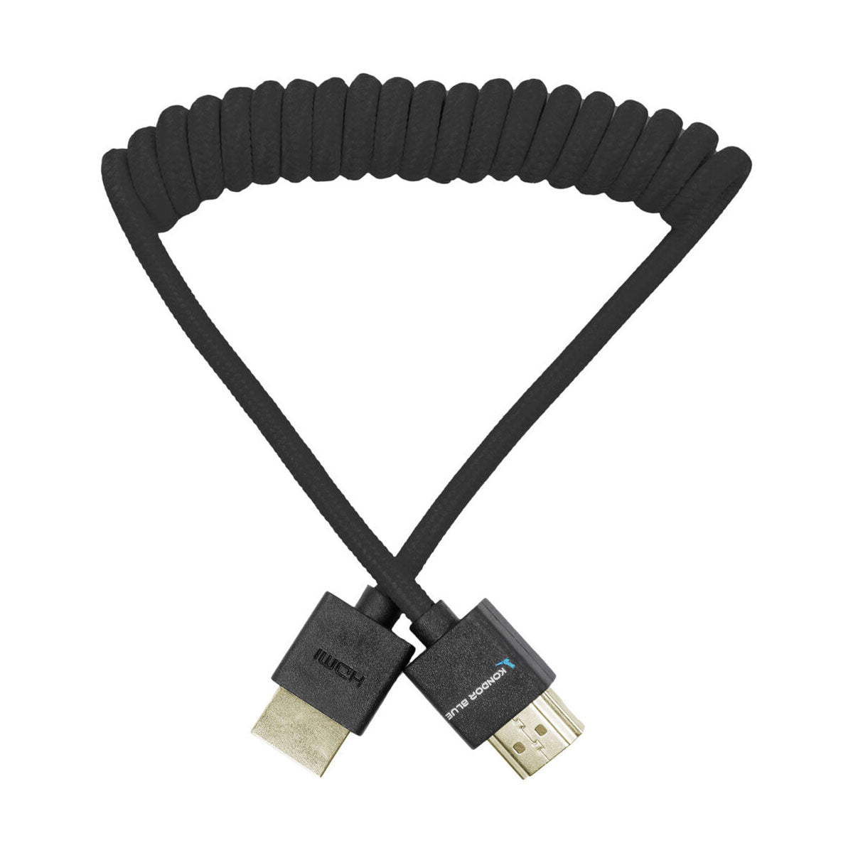 Kondor Blue Coiled Full to Full HDMI Cable (12-24")