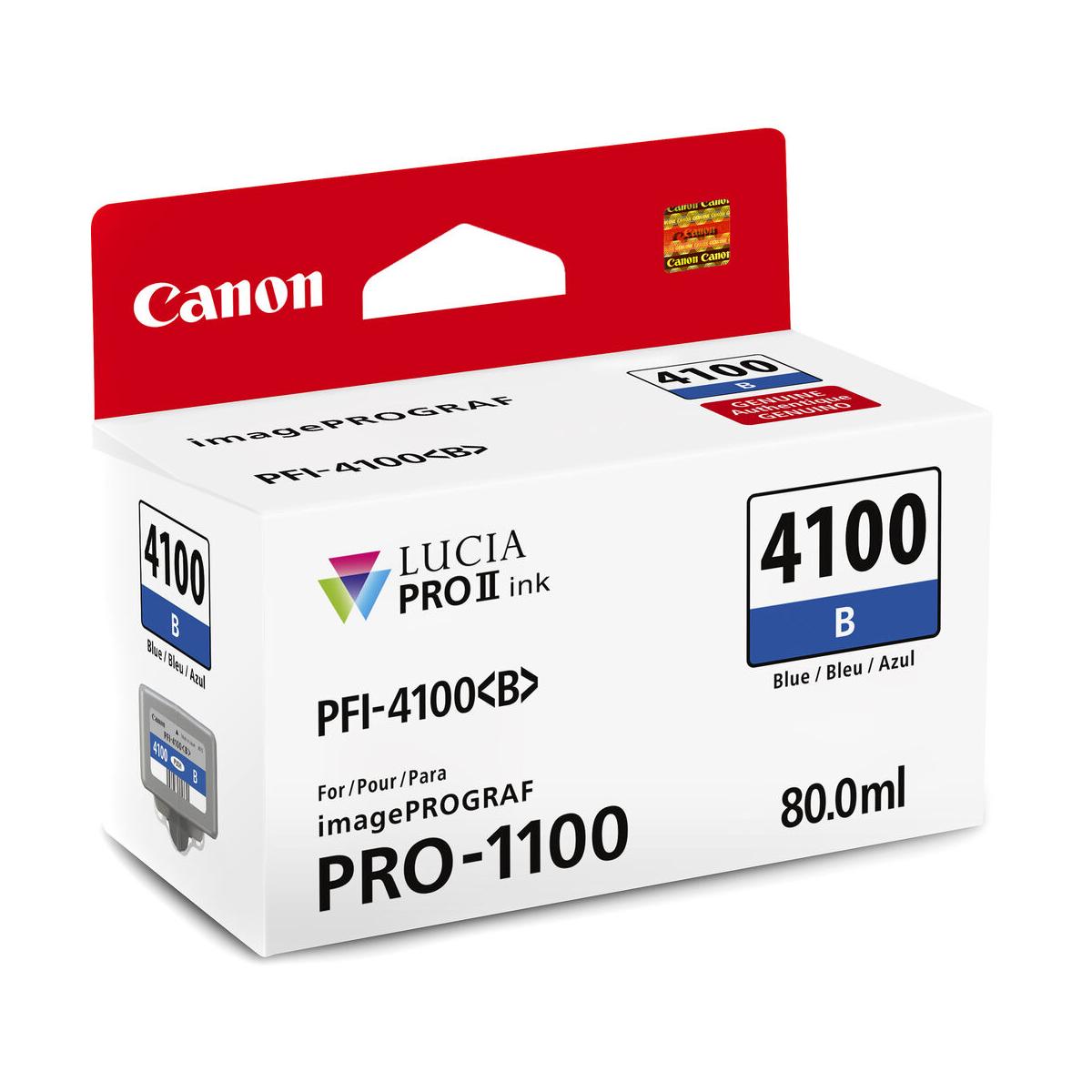 Canon PFI-4100 Blue Pigment Ink Tank 80mL (PRO-1100)