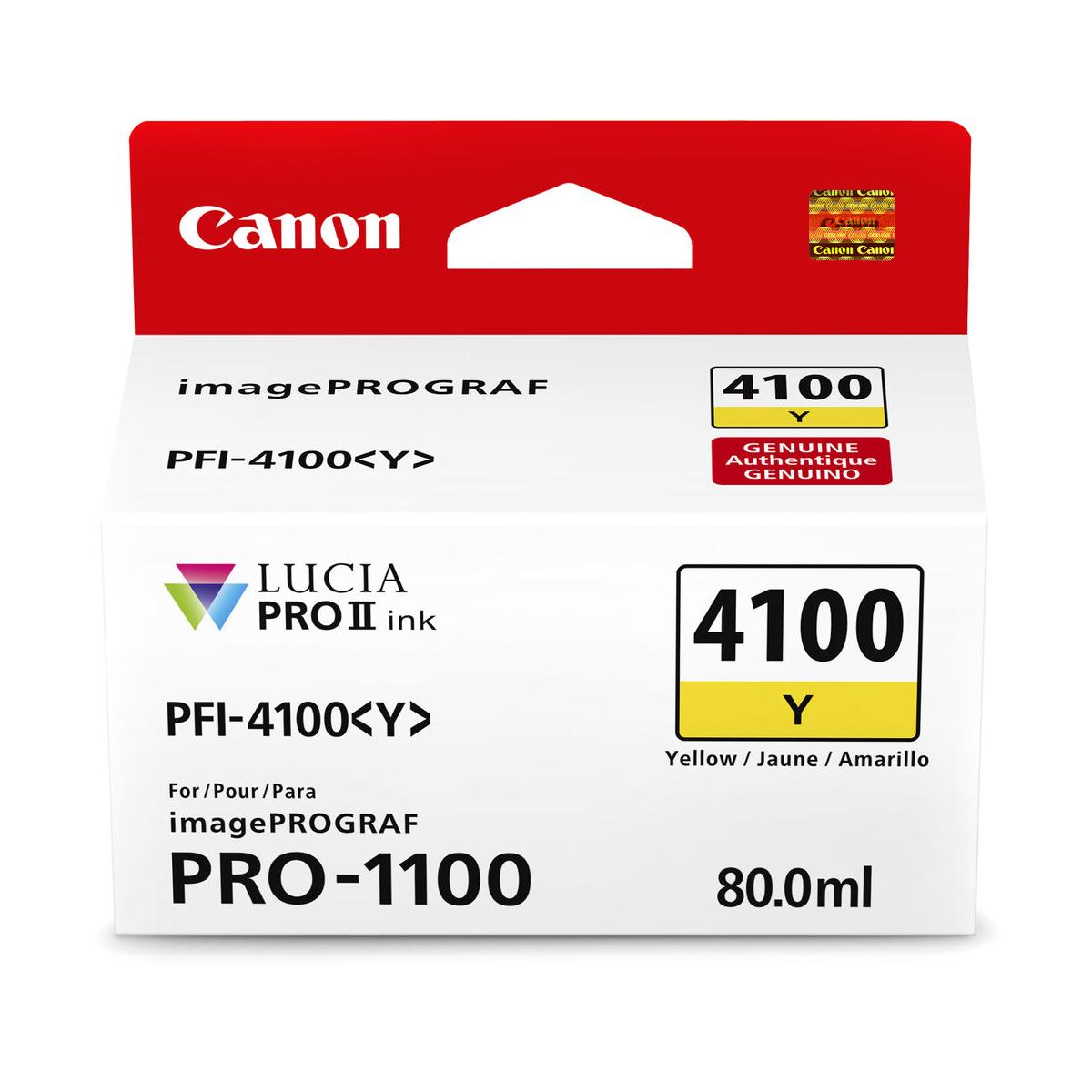 Canon PFI-4100 Yellow Pigment Ink Tank 80mL (PRO-1100)