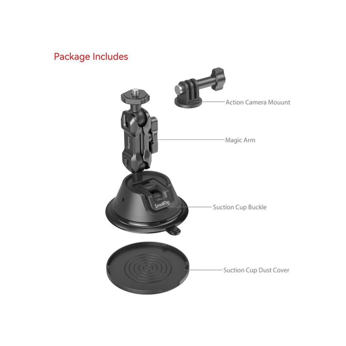 SmallRig SC-1K Portable Suction Cup Mount for Action Cameras