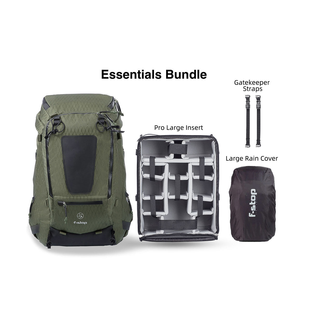 f-stop TILOPA 50L DuraDiamond Travel & Adventure Camera Backpack Bundle (Cypress Green)