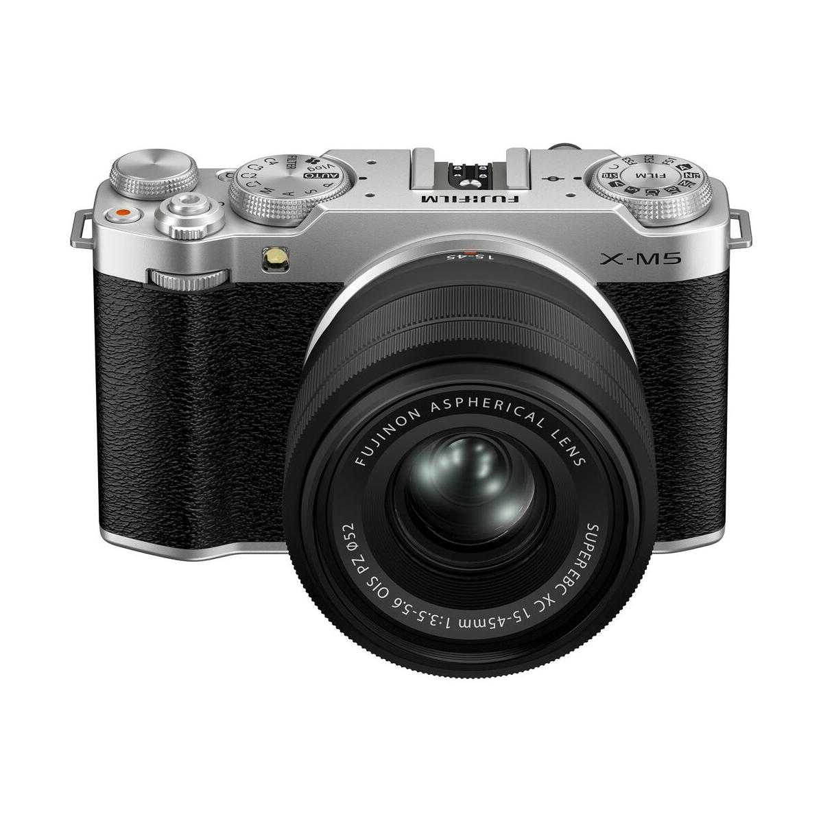 Fujifilm X-M5 Mirrorless Camera with 15-45mm Lens (Silver)