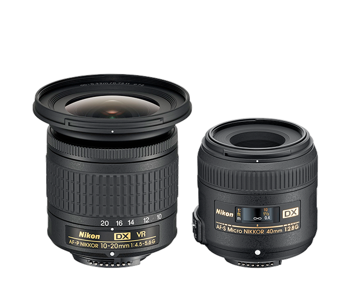 Nikon Landscape & Macro 2 Lens Kit w/10-20mm f/4.5-5.6 and 40mm f/2.8