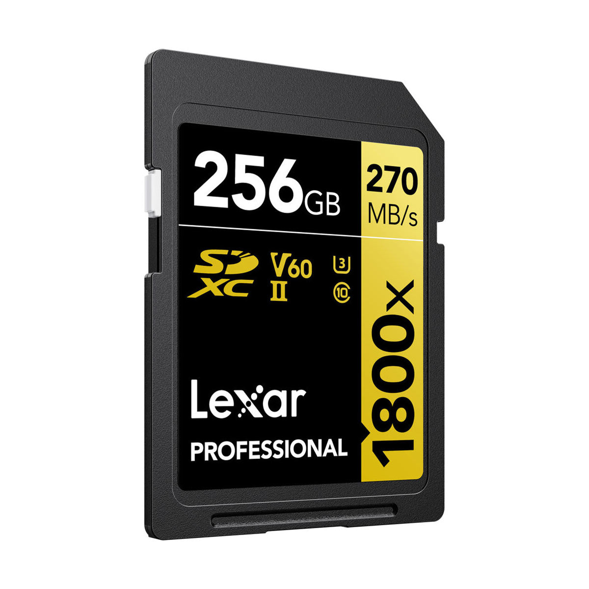 Lexar 256GB Professional 1800x UHS-II SDXC (V60) Memory Card