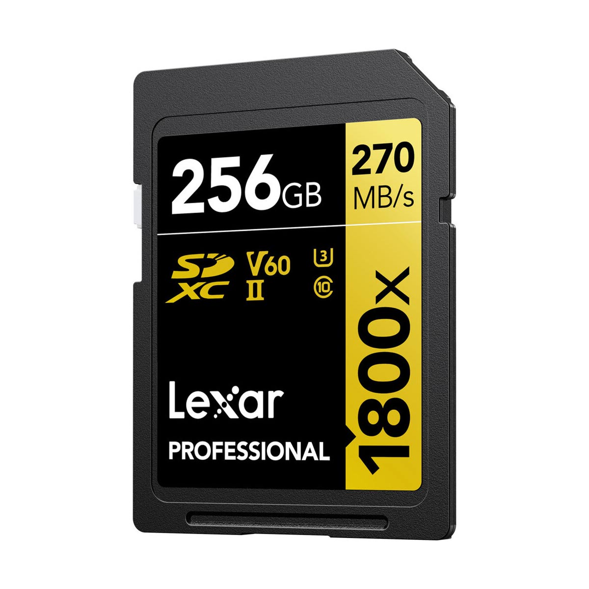 Lexar 256GB Professional 1800x UHS-II SDXC (V60) Memory Card