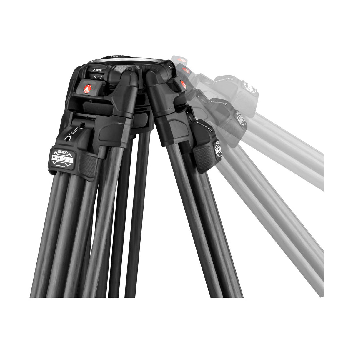 Manfrotto MVK612TWINFCUS Kit with Nitrotech 612 Fluid Head and 645 Fast Twin Leg Carbon Fiber Tripod & Bag