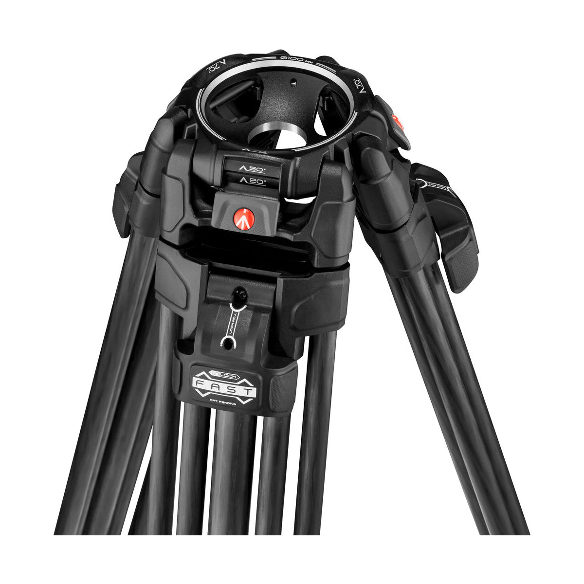 Manfrotto MVK612TWINFCUS Kit with Nitrotech 612 Fluid Head and 645 Fast Twin Leg Carbon Fiber Tripod & Bag