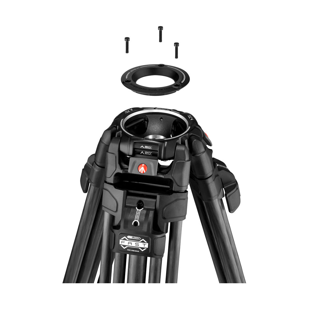 Manfrotto MVK608TWINFCUS Kit with Nitrotech 608 Fluid Head and 645 Fast Twin Leg Carbon Fiber Tripod & Bag