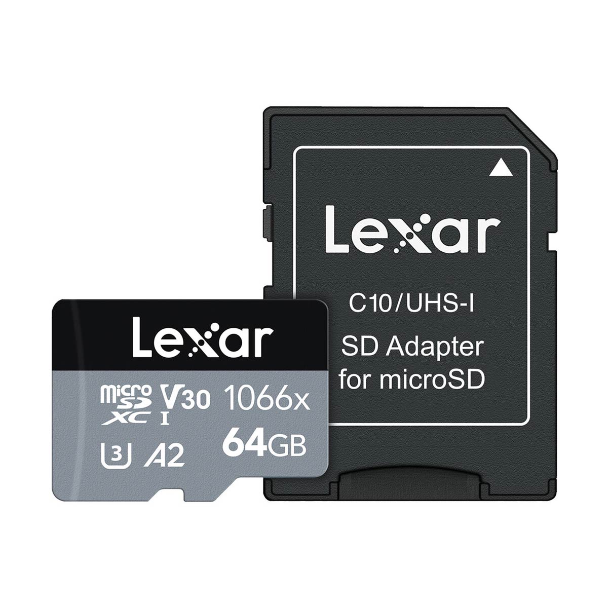 Lexar 64GB Professional 1066x UHS-I microSDXC Memory Card with SD Adapter