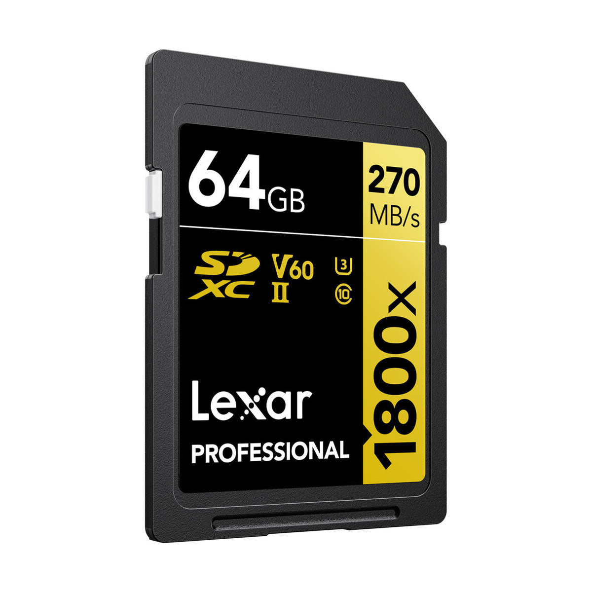 Lexar 64GB Professional 1800x UHS-II SDXC (V60) Memory Card