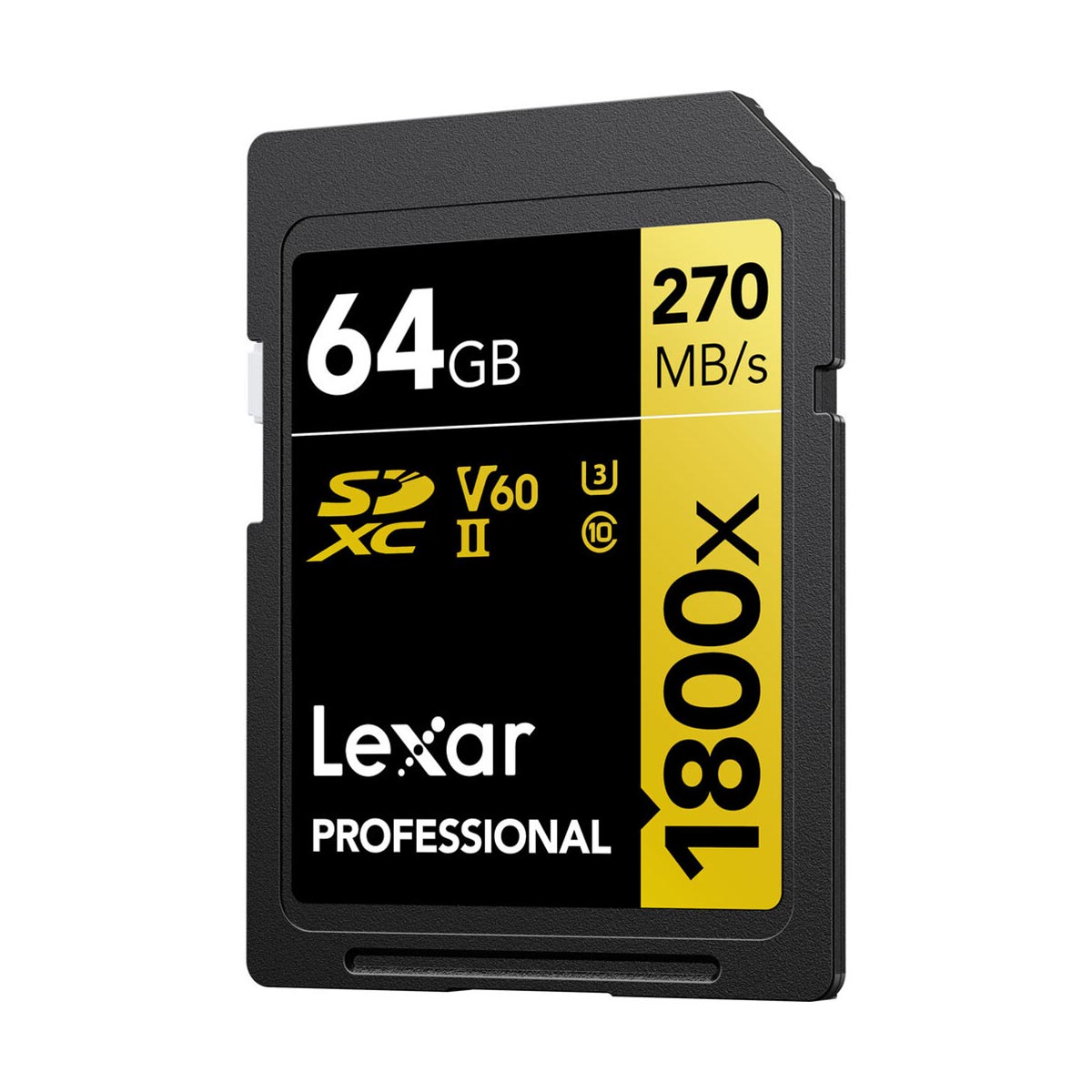 Lexar 64GB Professional 1800x UHS-II V60 SDXC Memory Card (2-Pack)