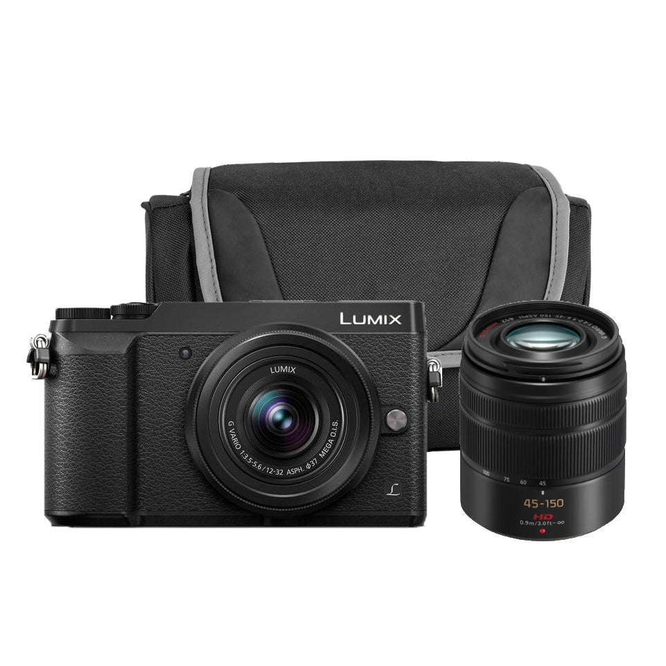 Panasonic Lumix DMC-GX85 Mirrorless Micro Four Thirds Camera w/12-32mm Lens and 45-150mm Lens (Black)