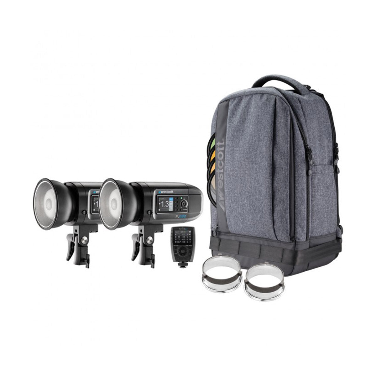 Westcott FJ400 Strobe 2-Light Backpack Kit with FJ-X3 M Universal Wireless Trigger