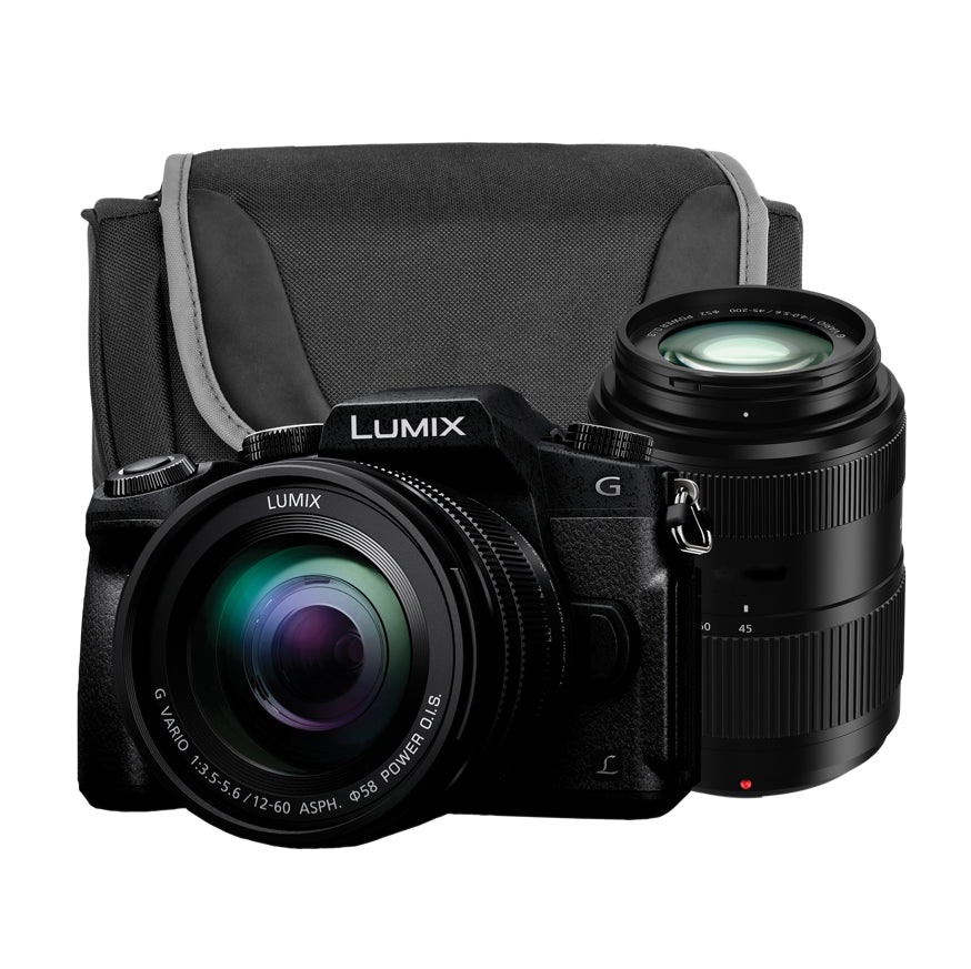 Panasonic Lumix DMC-G85 with 12-60mm Lens Kit + Free 45-200mm (Black)