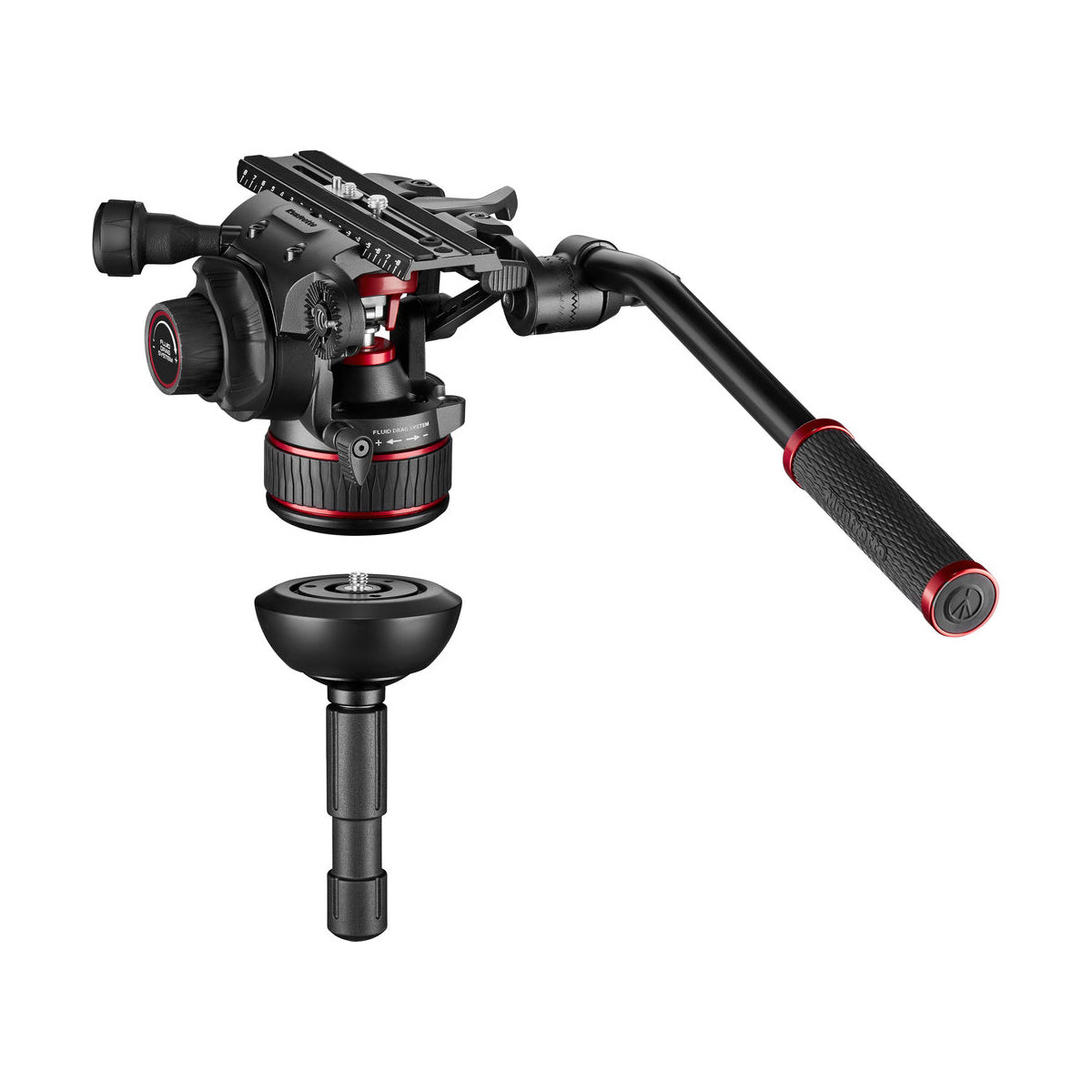 Manfrotto MVK612TWINFCUS Kit with Nitrotech 612 Fluid Head and 645 Fast Twin Leg Carbon Fiber Tripod & Bag