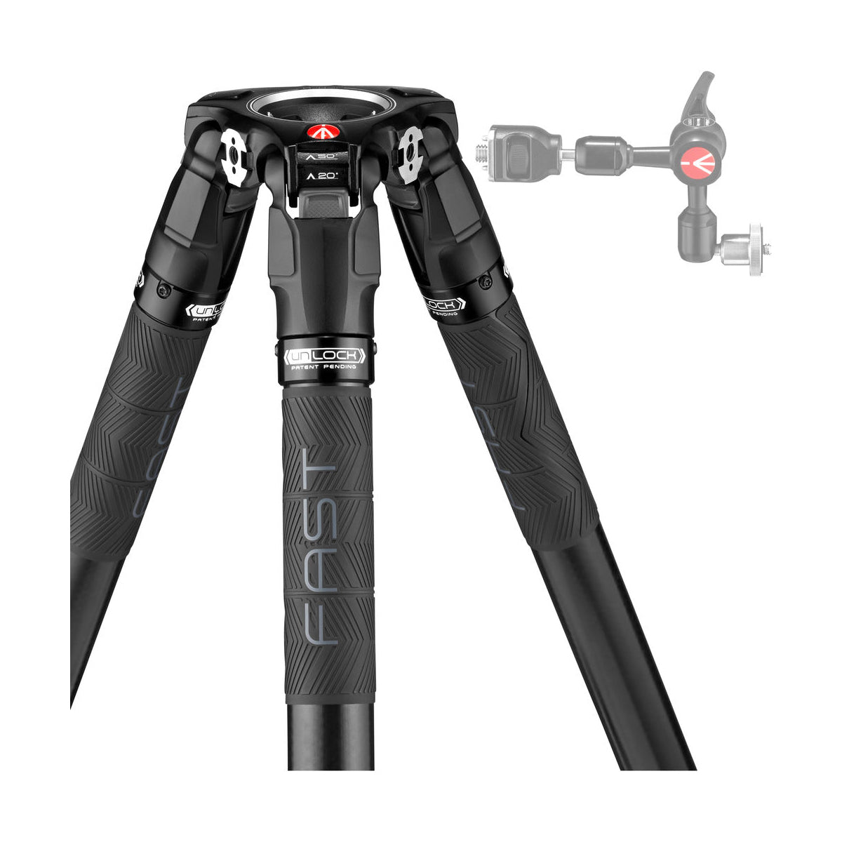 Manfrotto MVK612SNGFCUS Nitrotech 612 Fluid Head with 635 FAST Single Leg Carbon Fiber Tripod