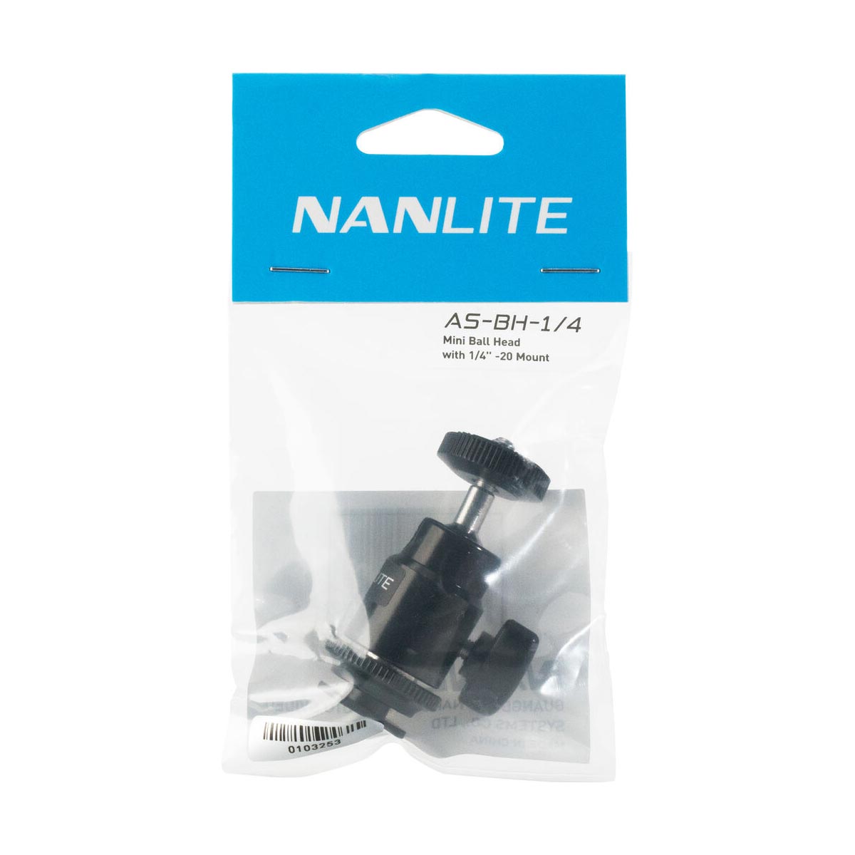 Nanlite Mini Ball Head with 1/4”-20 Mount