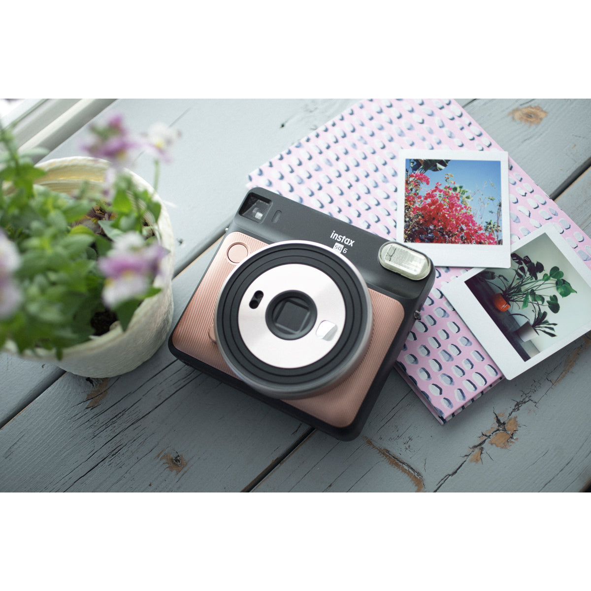 Fujifilm INSTAX Square SQ6 Instant Film Camera (Blush Gold)