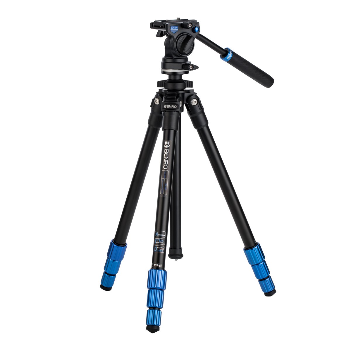 Benro TSL08AS2CSH SLIM Video Tripod Kit with Handle *OPEN BOX*