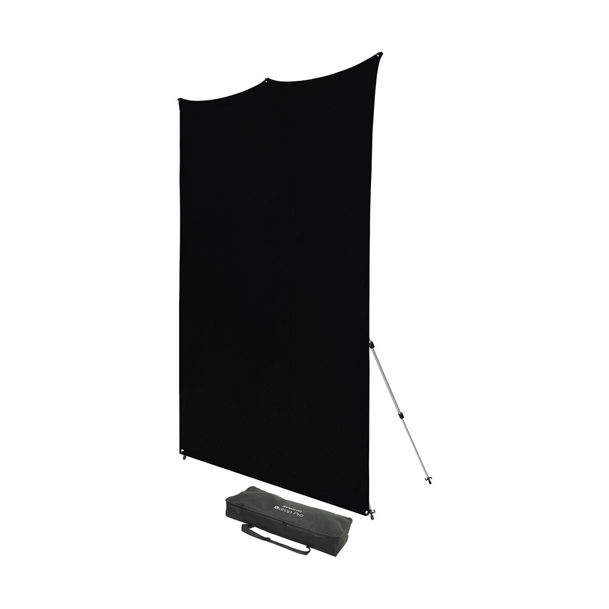 Westcott X-Drop Pro Wrinkle-Resistant Backdrop Kit - Rich Black (8' x 8')