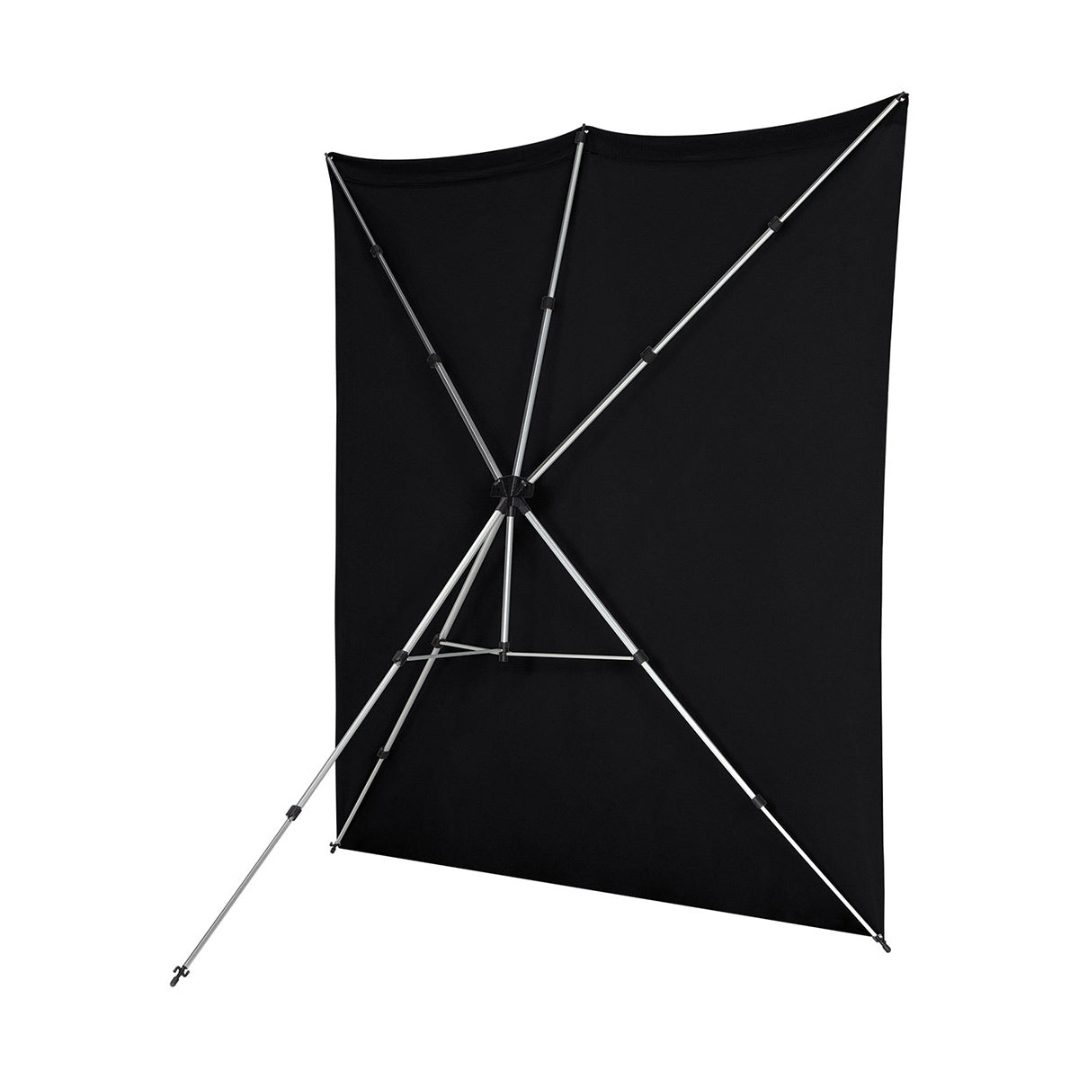 Westcott X-Drop Pro Wrinkle-Resistant Backdrop Kit - Rich Black (8' x 8')