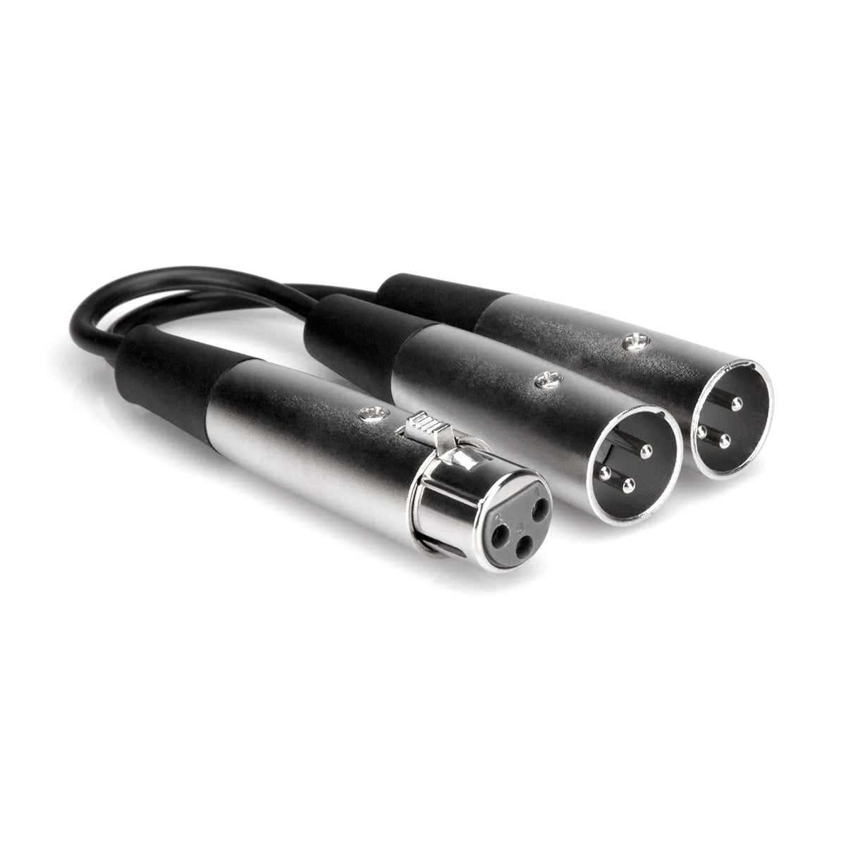 Hosa Technology XLR Female to 2 XLR Male Y-Cable (6”)