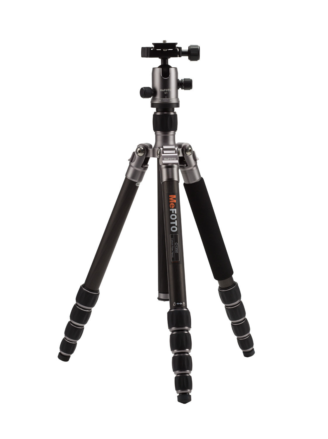 MeFOTO RoadTrip Carbon Fiber Travel Tripod Kit (Titanium), tripods travel & compact, MeFOTO - Pictureline  - 1