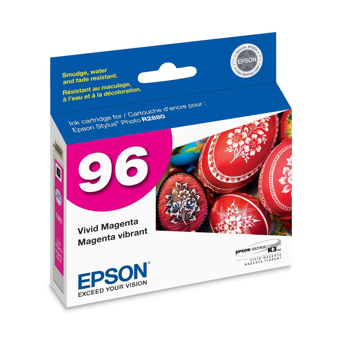 Epson T096320 R2880 Vivid Magenta Ink Cartridge (96), printers ink small format, Epson - Pictureline 