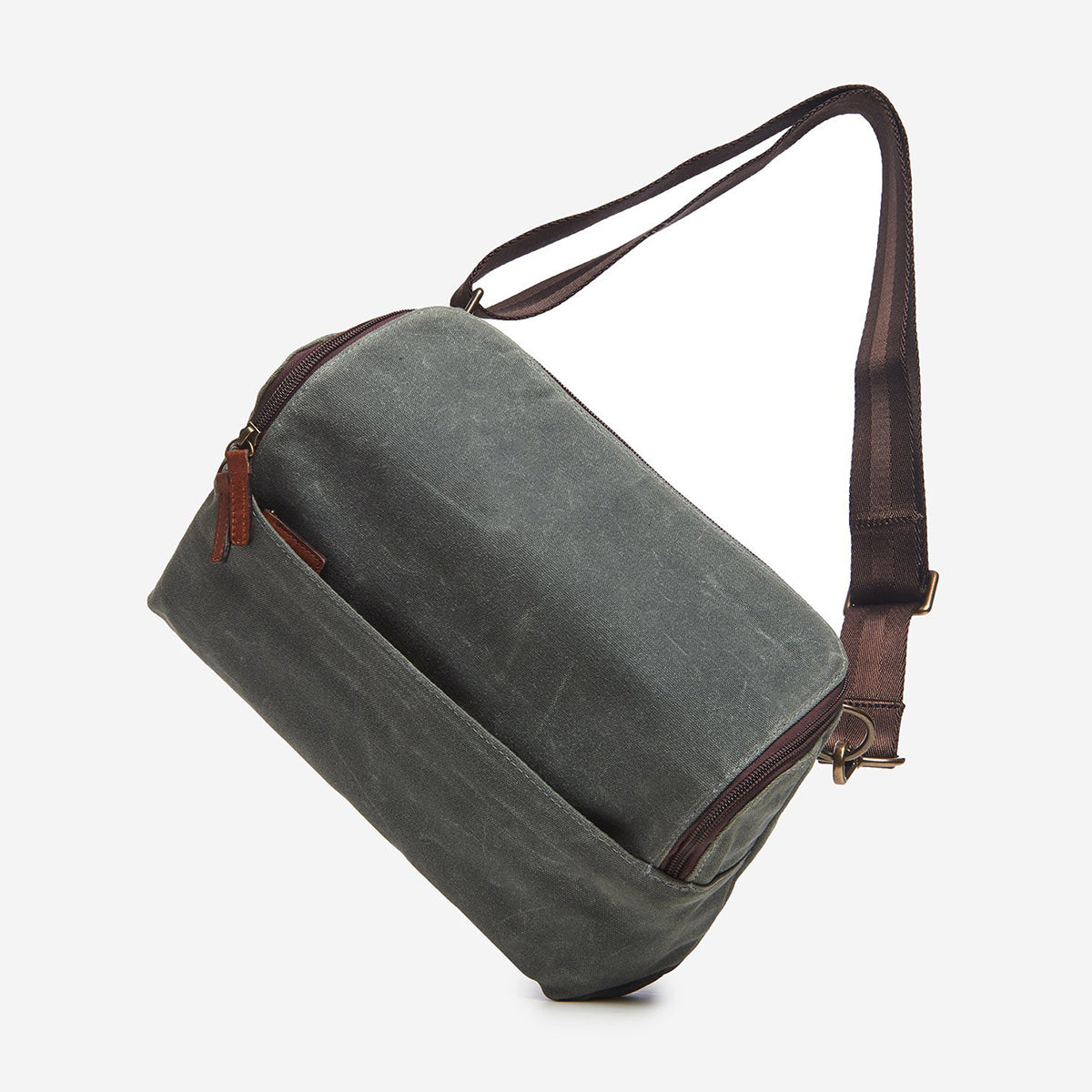 ONA Rockaway Smoke Canvas Messenger Bag