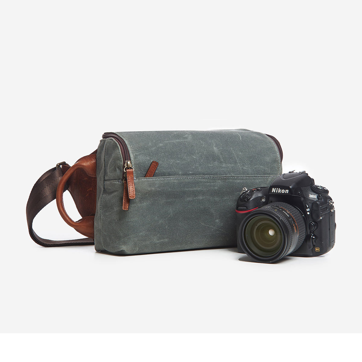 ONA Rockaway Smoke Canvas Messenger Bag