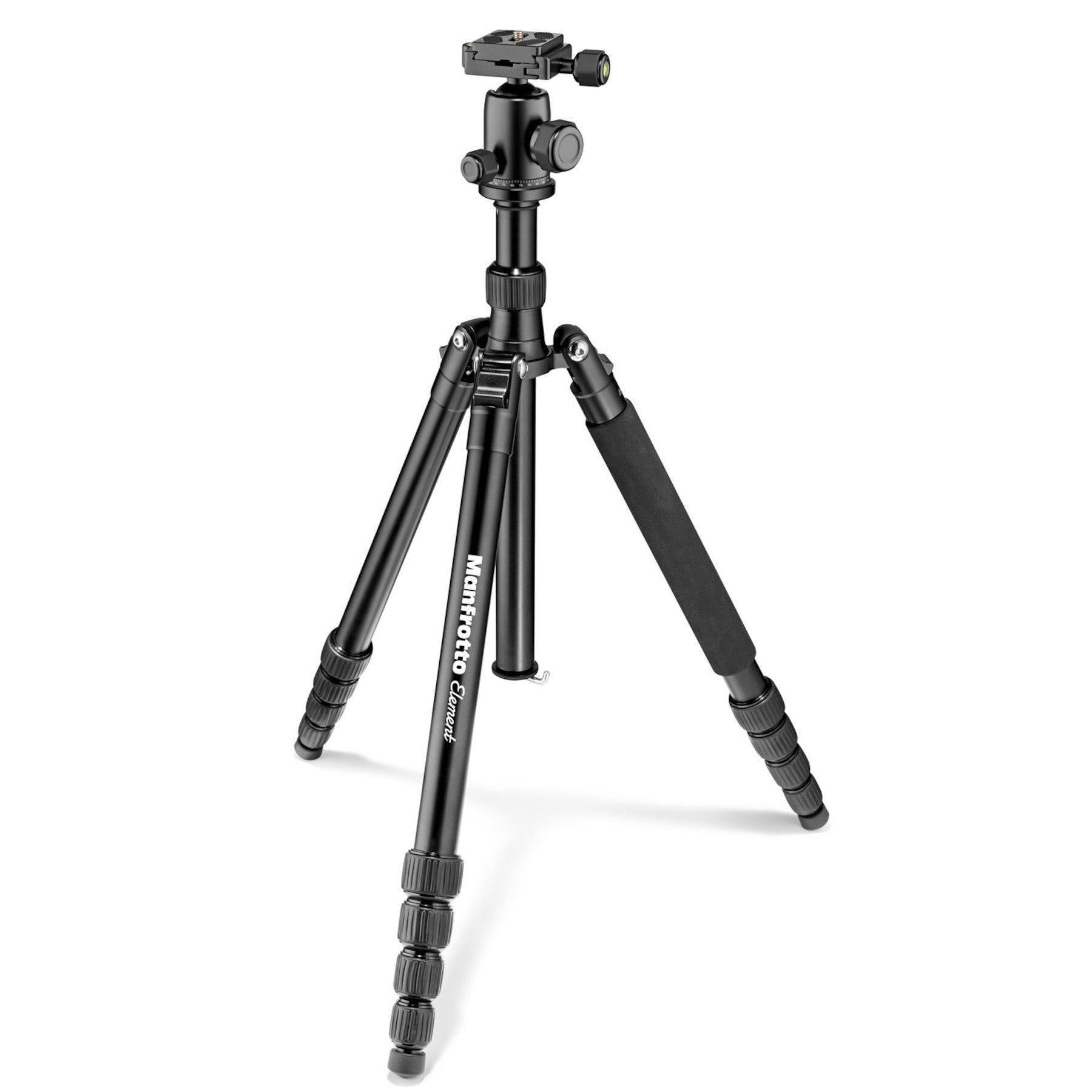 Manfrotto MKELEB5BK-BH Element Big Aluminum Traveler Tripod (Black), tripods travel & compact, Manfrotto - Pictureline  - 1