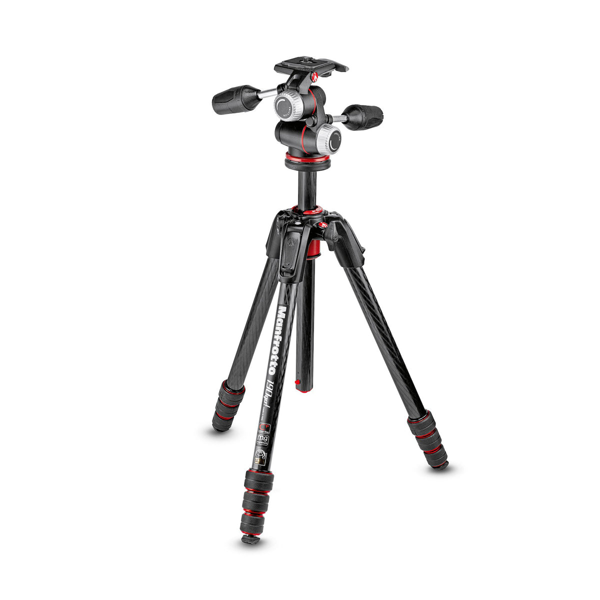 Manfrotto 190go! Carbon Fiber 4 Section Tripod with 3 Way Pan/Tilt Head Kit