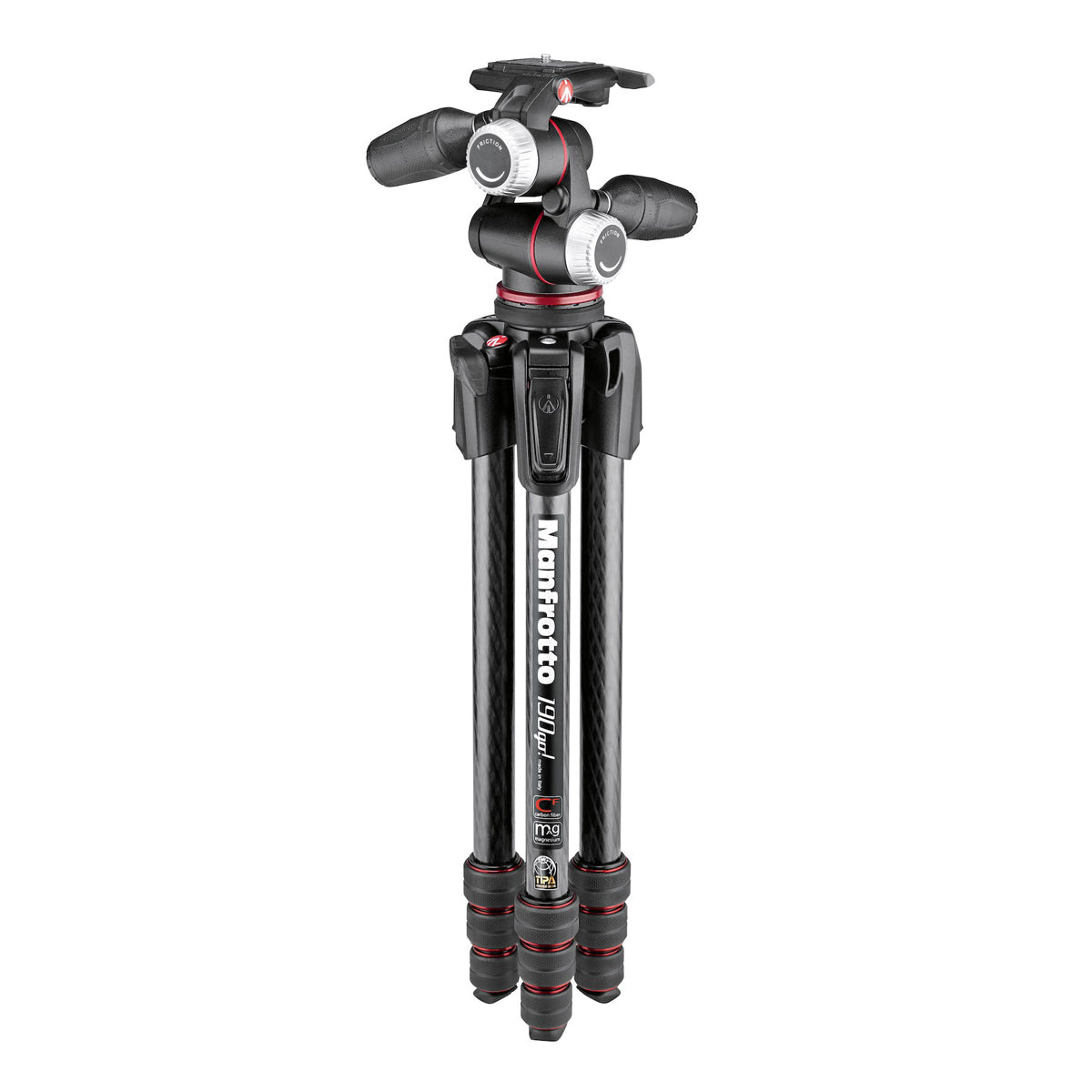 Manfrotto 190go! Carbon Fiber 4 Section Tripod with 3 Way Pan/Tilt Head Kit