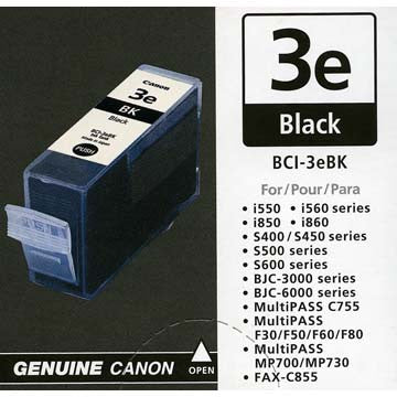 Canon Black Ink BCI-3eBK, printers ink small format, Canon - Pictureline 